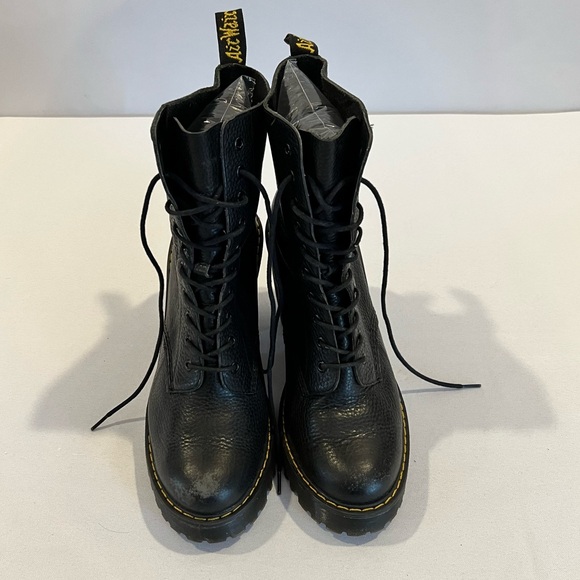 Dr. Martens Heeled Combat Boot, Black, Size 9 - Picture 6 of 9